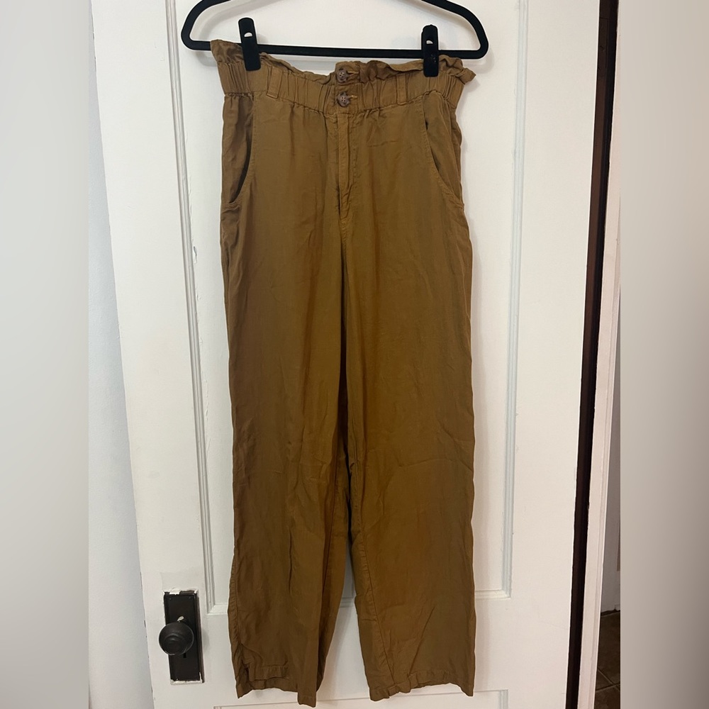 Brown/Taupe Paper-bag Waist Pants Lou&Grey